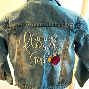 LIL MISS FLOWER GIRL JEAN JACKET